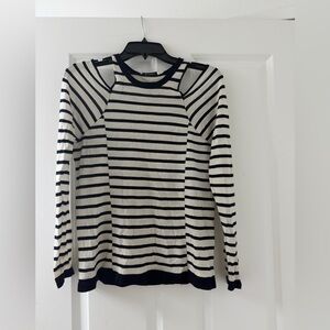 Alexander Wang off shoulder Black and White Striped Sweater